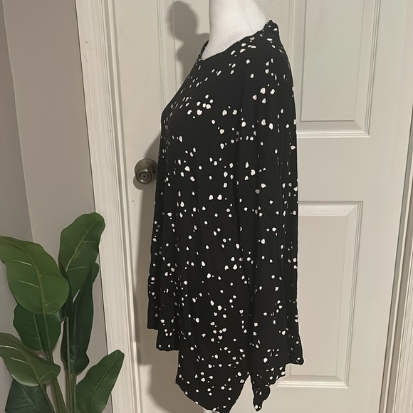 I.N.C. International Concepts black and white organic speckle long sleeve 2X - Picture 2 of 4